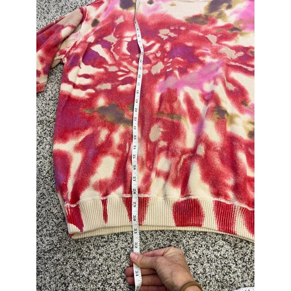 Natural Life Tie Dye Knit Sweater Women's Size L XL Pink Red Cream - Picture 6 of 10